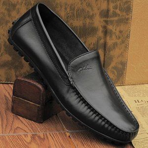 Business casual leather shoes